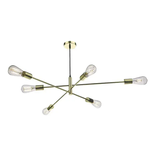 Alana 6 Light Polished Gold Pendant Light