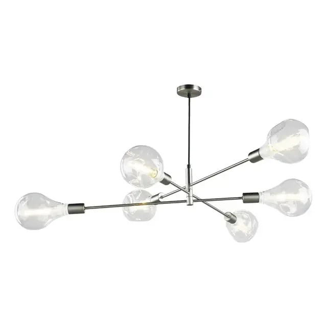 Alana 6 Light Satin Chrome Pendant Light