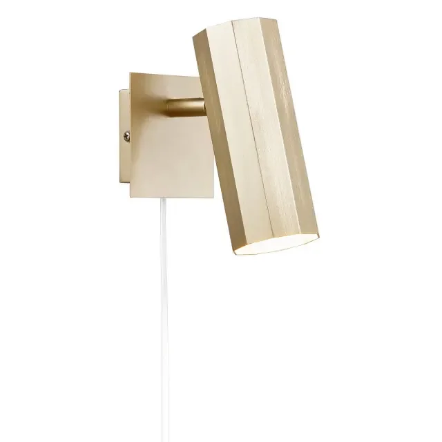 Alanis Satin Brass with Adjustable Diffuser Wall Spotlight