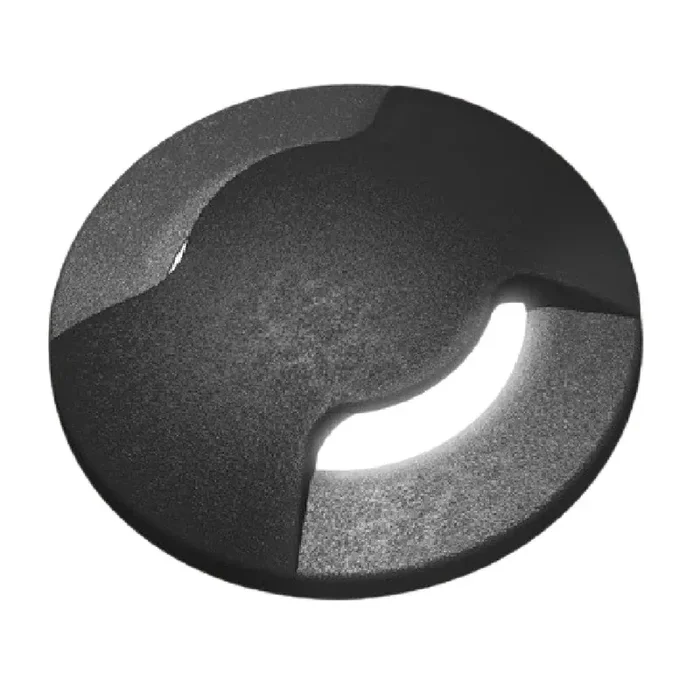 Aldo 2L LED Black Outdoor Recessed Ground & Wall Twin Slot Light 5cm Coastal IP67