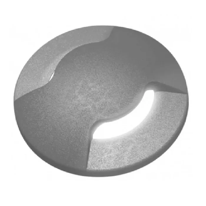 Aldo 2L LED Grey Outdoor Recessed Ground & Wall Twin Slot Light 5cm Coastal IP67