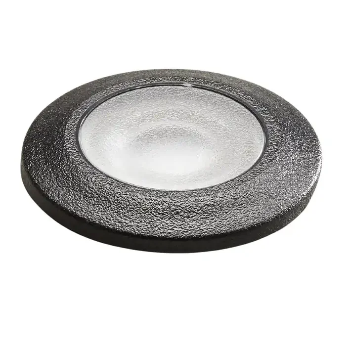Aldo RD LED Black Outdoor Round Recessed Ground & Wall Single Plain Light 5cm Coastal IP67