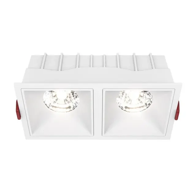 Alfa LED 2 Light White 15W 4000K Dimmable Square Recessed Light