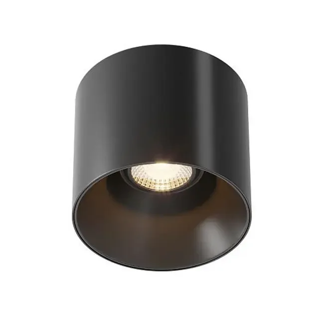 Alfa LED Black Dimmable 15W 3000K Surface Downlight