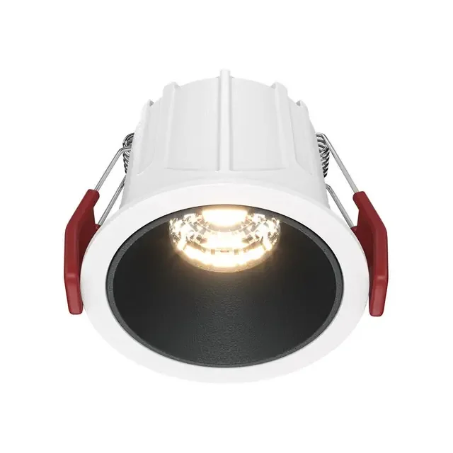 Alfa LED Black with White 10W 3000K Dimmable Round Recessed Light