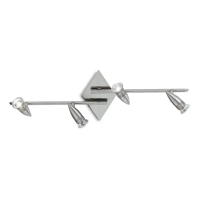 Alfa PL4 4 Light Satin Nickel Adjustable Spotlight