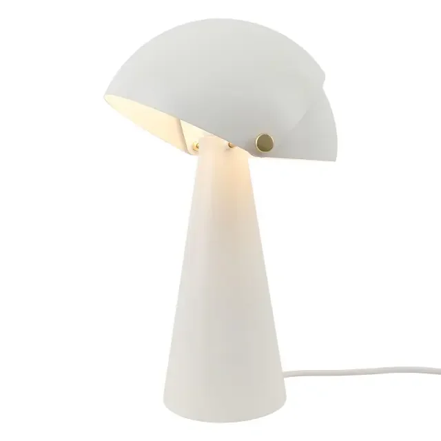 Align White Finish Metal Table Lamp