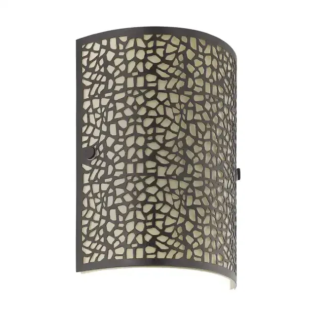 Almera Antique Brown with Champagne Glass Shade Wall Light