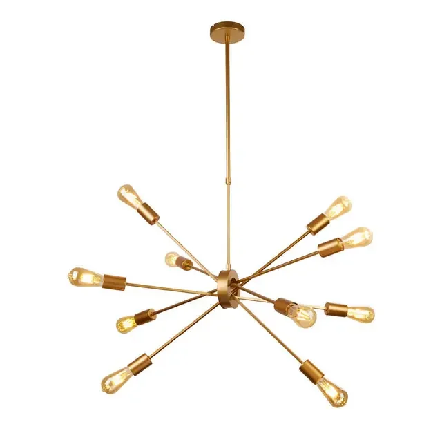 Alpha 10 Light Matt Gold Sputnik Pendant Light
