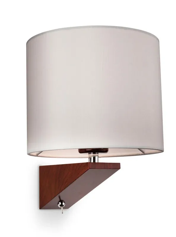 Alpine Dark Walnut with Cream Shade Wall Light