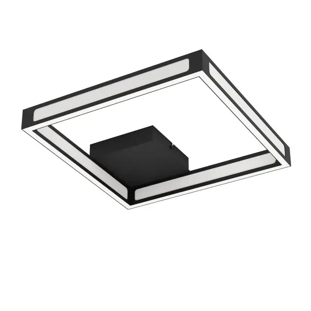 Altaflor Black with Opal Square Opal LED Flush Ceiling Light