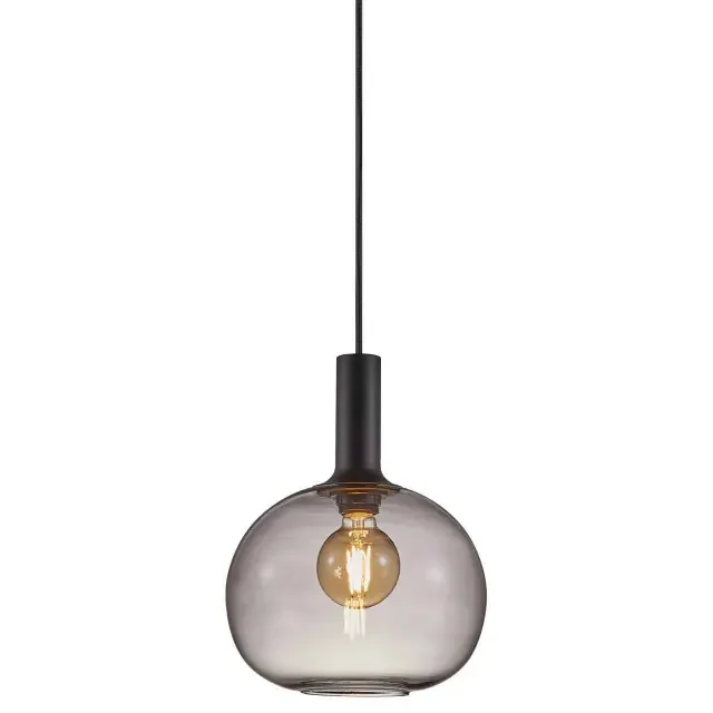 Alton 25 Black with Smoked Glass Pendant Light