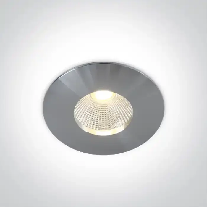 Aluminium 12W COB LED recessed spot, IP64, for general application.