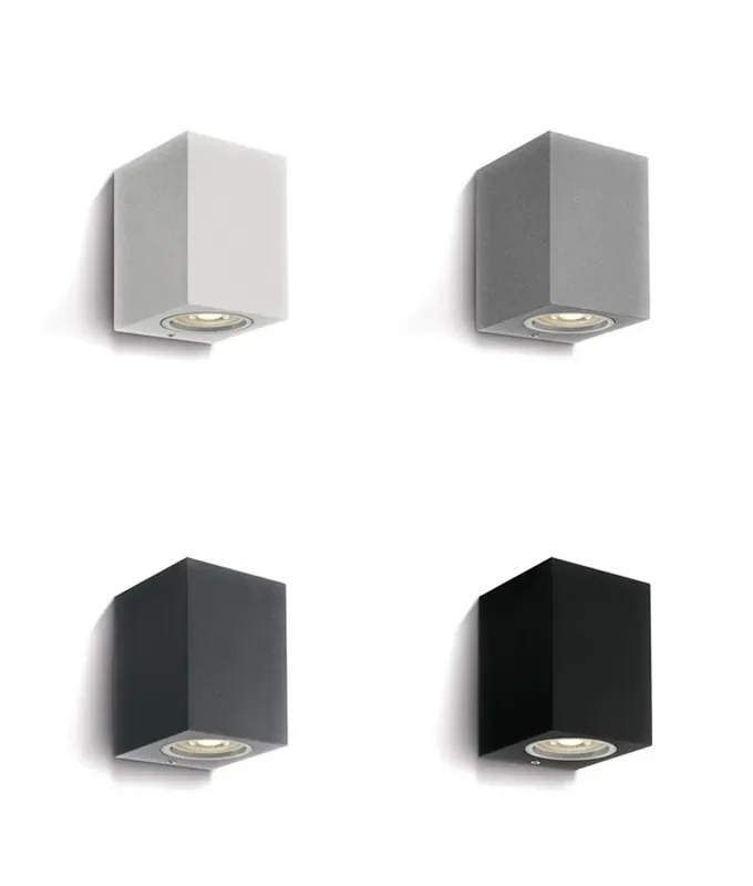 Aluminium Cube 100mm Wall Light – IP65 Rated – 4 Options