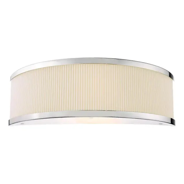 Alvaro Polished Chrome with Ivory Shade Wall Light