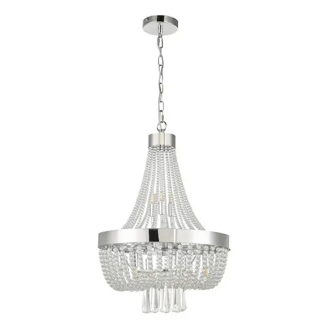 Alyssa 9 Light Polished Chrome and Glass Feature Pendant Light