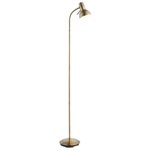 Amalfi Antique Brass with Gloss White Adjustable Floor Lamp