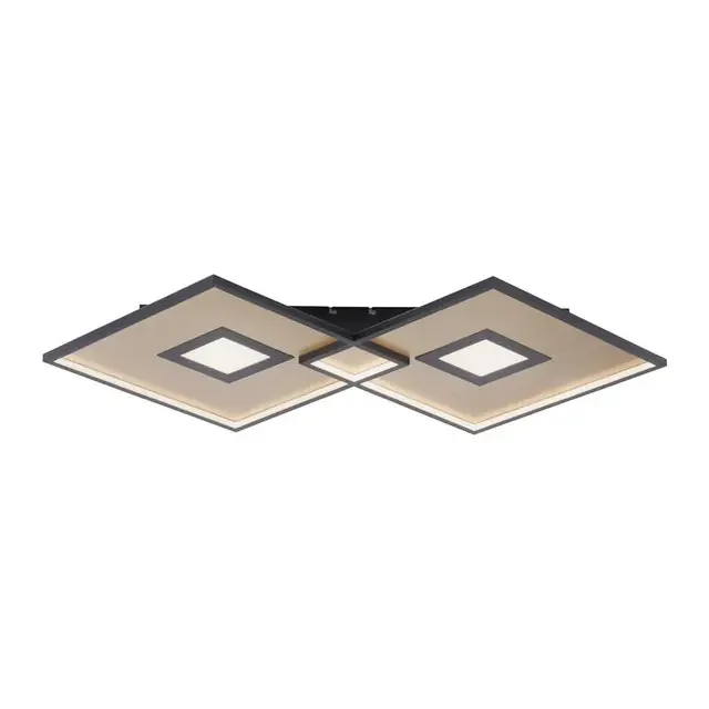 AMARA Black Double Square Dimmable Ceiling Light