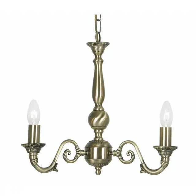 Amaro 3 Light Antique Brass Chandelier Pendant Light