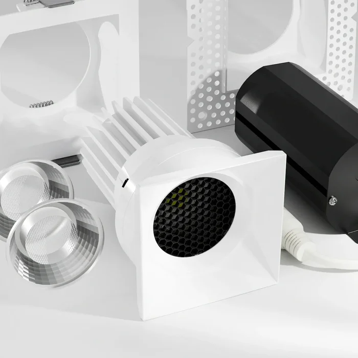 American Lighting RHYM-DL3Q-15 Rhyme 3″ 15W Deep Baffle Square Downlight