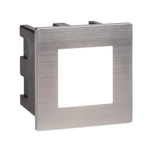 Ankle Stainless Steel with Opal Diffuser Recessed Square Small LED Wall Light