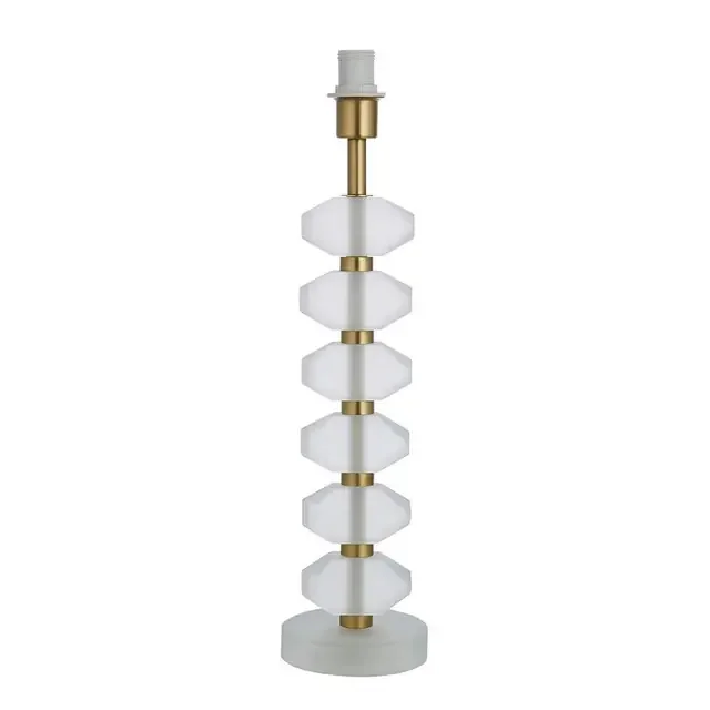 Annabelle Brushed Gold and Frosted Glass Base Only Table Lamp