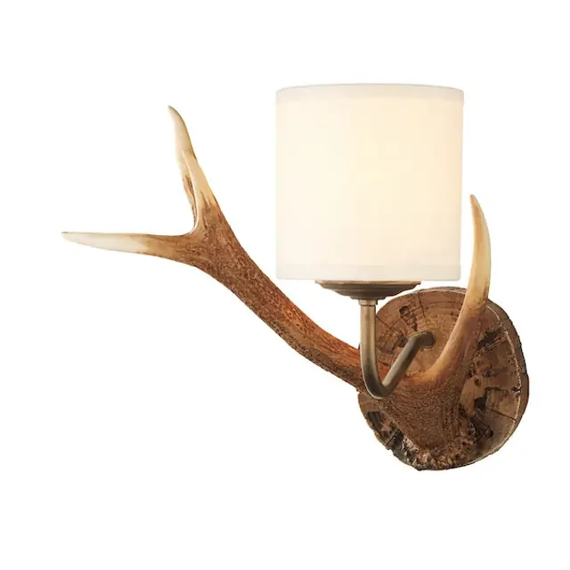 Antler Small with Shade Wall Light