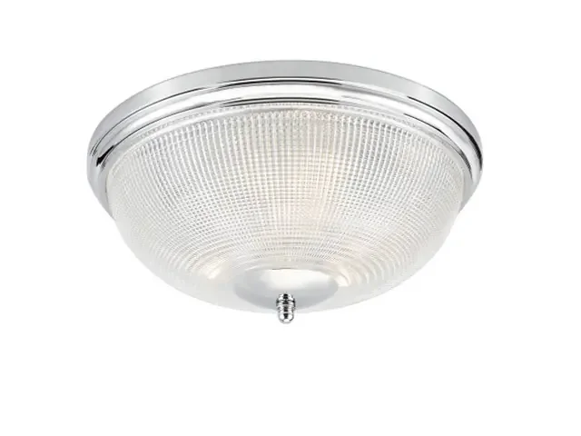Arbor 3 Light Polished Chrome with Prismatic Glass IP44 Flush Ceiling Light