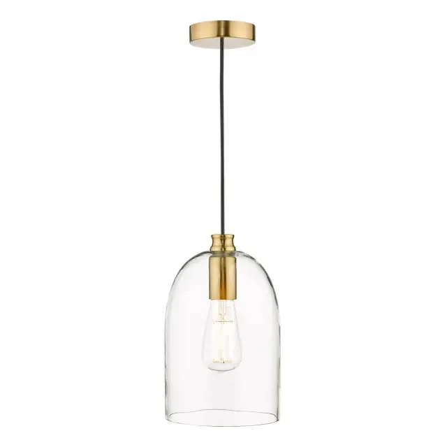 Archie Satin Bronze with Glass Pendant Light