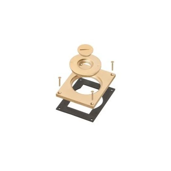 Arlington FLBC8503MB Single Gang Cover with Furniture Feed Inserts, Brass