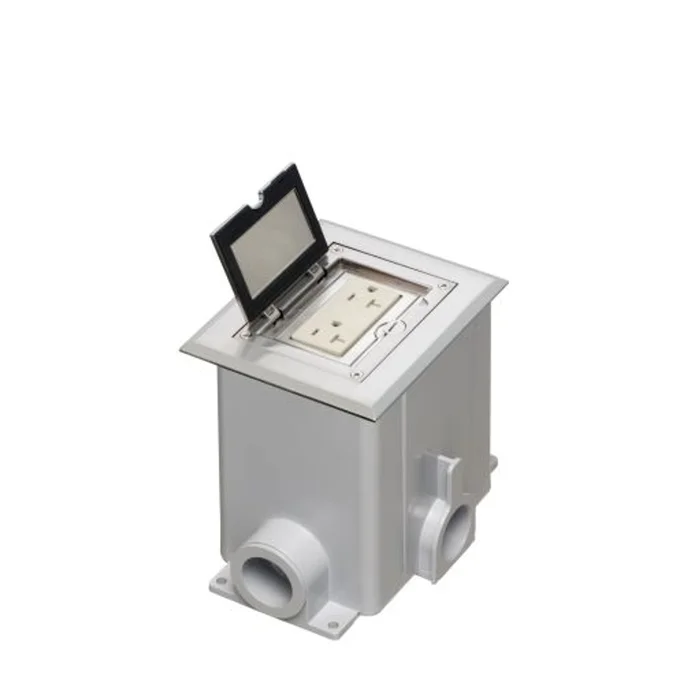 Arlington FLBC8510NL Single Gang Frame Kit with Flip Lid Cover and 20A Receptacle, Nickel