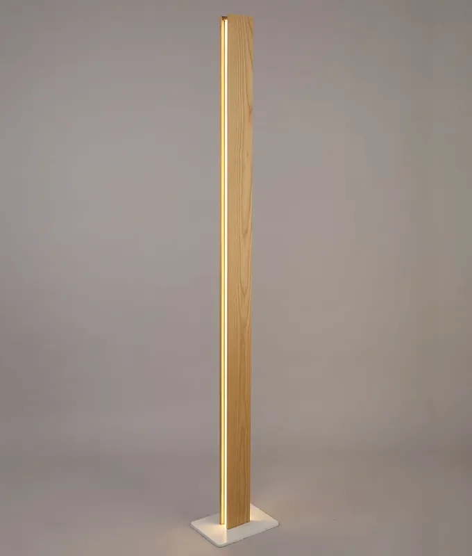 Arnold Tall Slim LED Floor Lamp – Oak