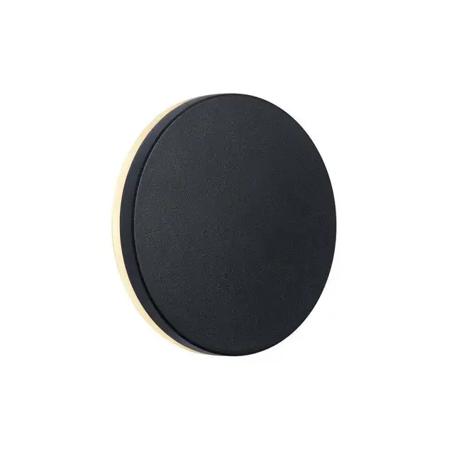 Artego Round Black With Opal Glass IP54 Wall Light