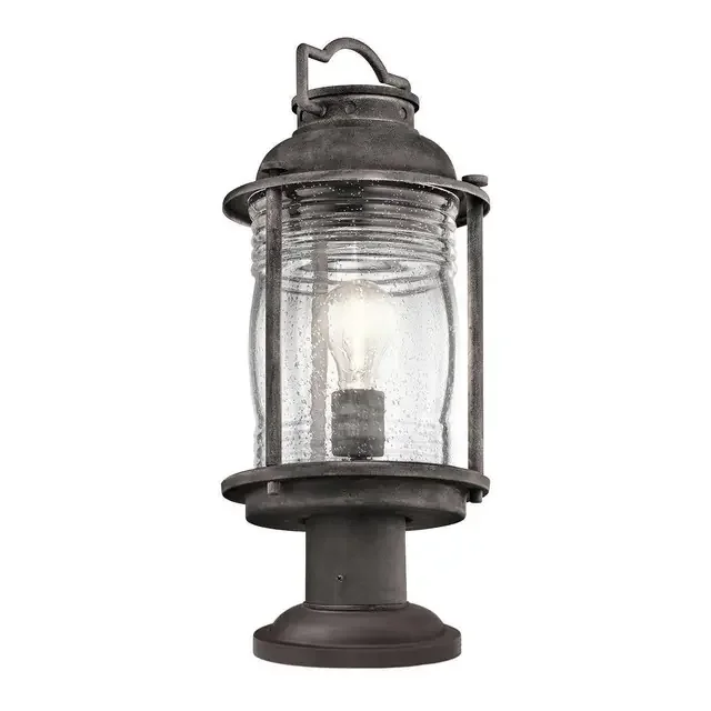 Ashland Bay Weathered Zinc IP44 Top Post Light