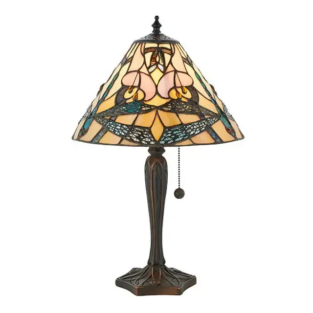 Ashton Dark Bronze Tiffany Table Lamp