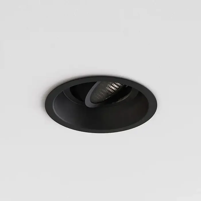 Astro Minima Slimline Round Fire-Rated Adjustable Downlight – Matt Black – Online Lighting