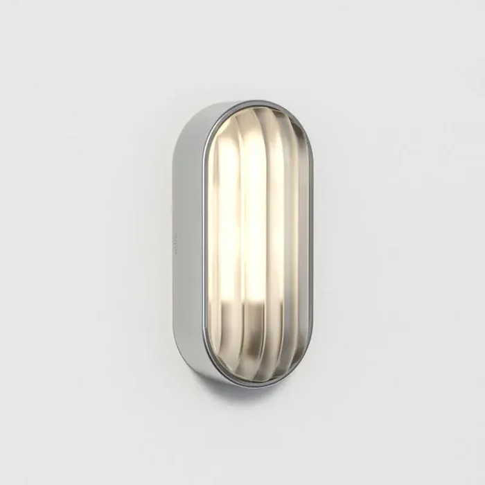 Astro Montreal Oval Outdoor Flush Wall Light – Stainless Steel – Online Lighting