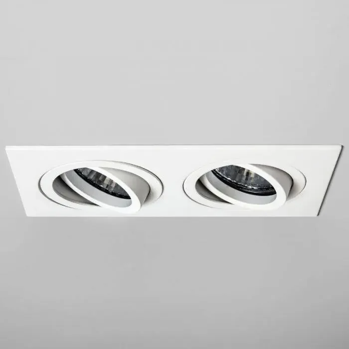 Astro Taro Twin Fire Rated Adjustable Downlight – Matt White – Online Lighting