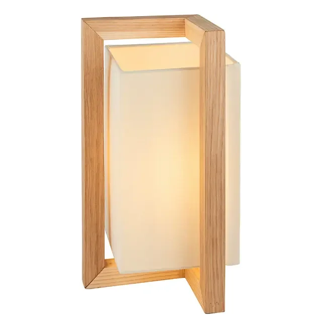 Atticus Ashwood Frame with White Shade Table Lamp