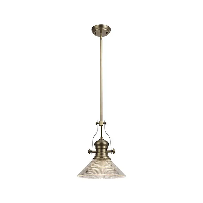August Glass Ceiling Pendant Light – Antique Brass – Online Lighting
