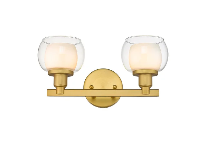 Auralume Two Light Bath Vanity in Satin Gold (405|330-2W-SG-CLW)