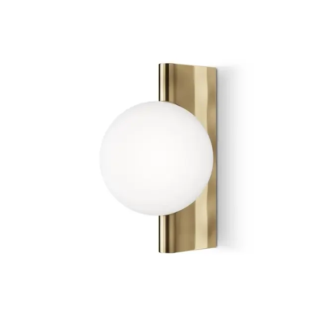 Avant-Grade Brass with White Diffuser Wall Light