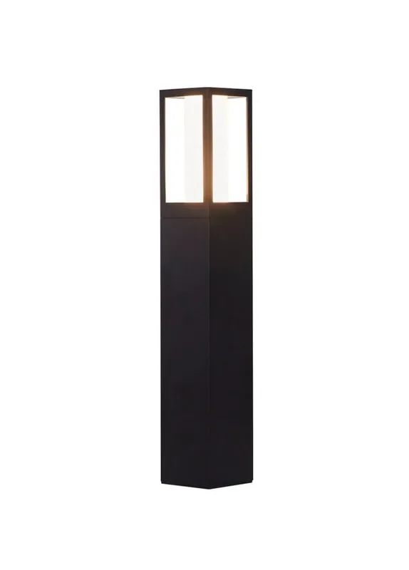 Avenue Black with White Diffuser IP44 LED Bollard