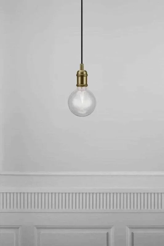 Avra Brass with Black Suspension Pendant Light – Clearance