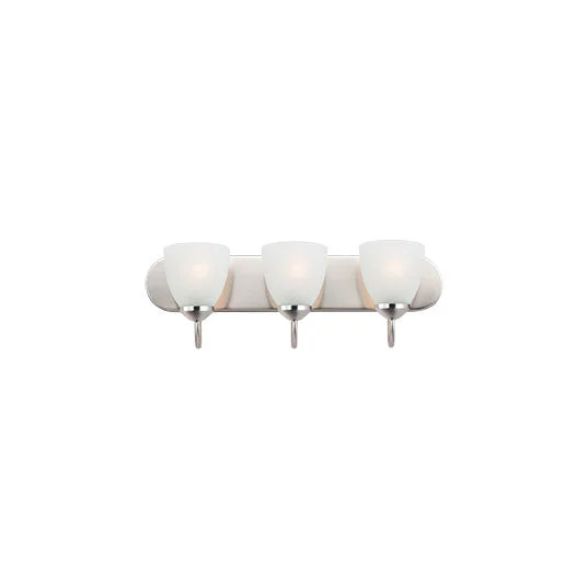 Axis 3-Light Strip Bath Vanity, 180W, 120V, Satin Nickel Finish