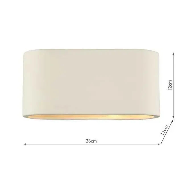 Axton White Ceramic Large Wall Light