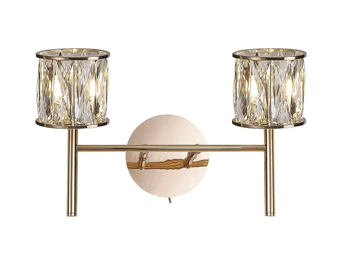 Azure Crystal Double Wall Light