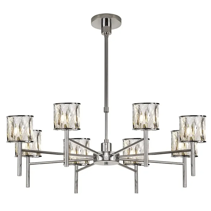 Azure Crystal Semi Flush 8 & 12 Light