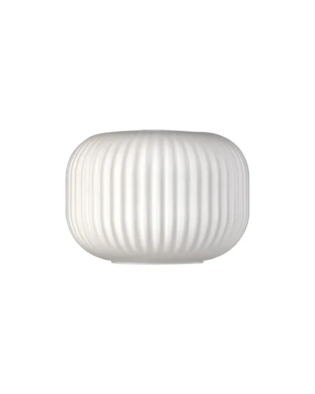 Azure Ribbed Pumpkin Glass Shade