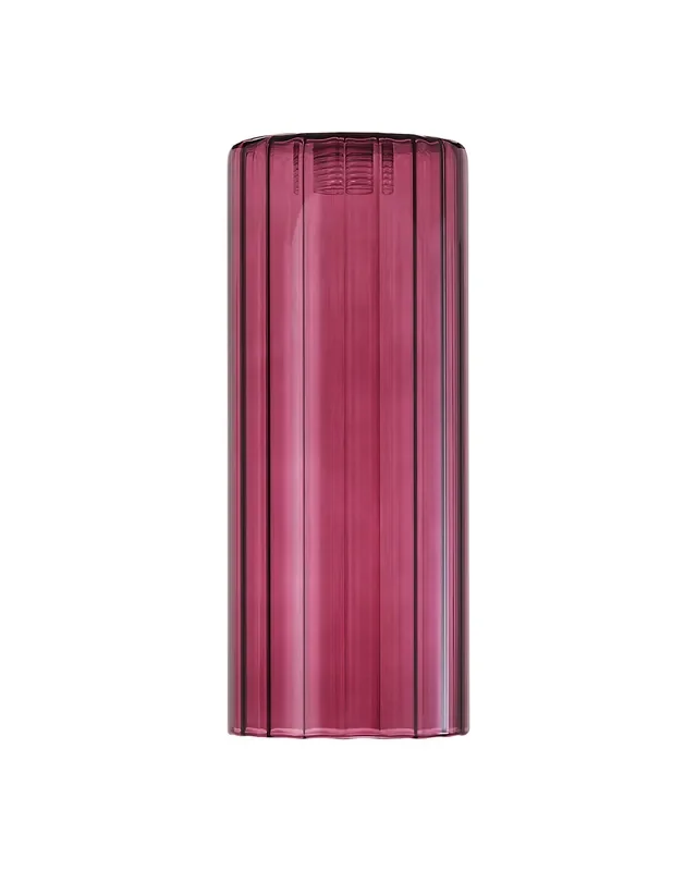 Azure Ribbed Tall Tube Glass Shade